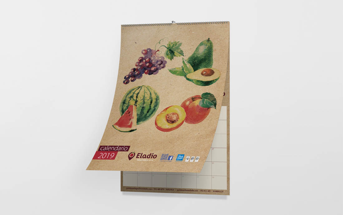 Diseño Calendario de Pared Frutas Eladio